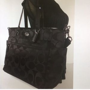 Black coach diaper bag/laptop bag